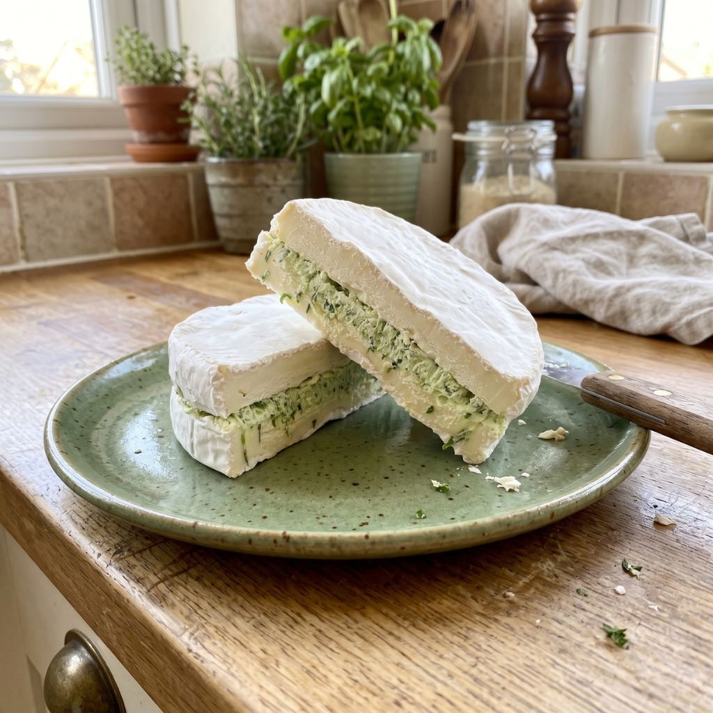 Coulommiers fermier à l'ail des ours - recette maison