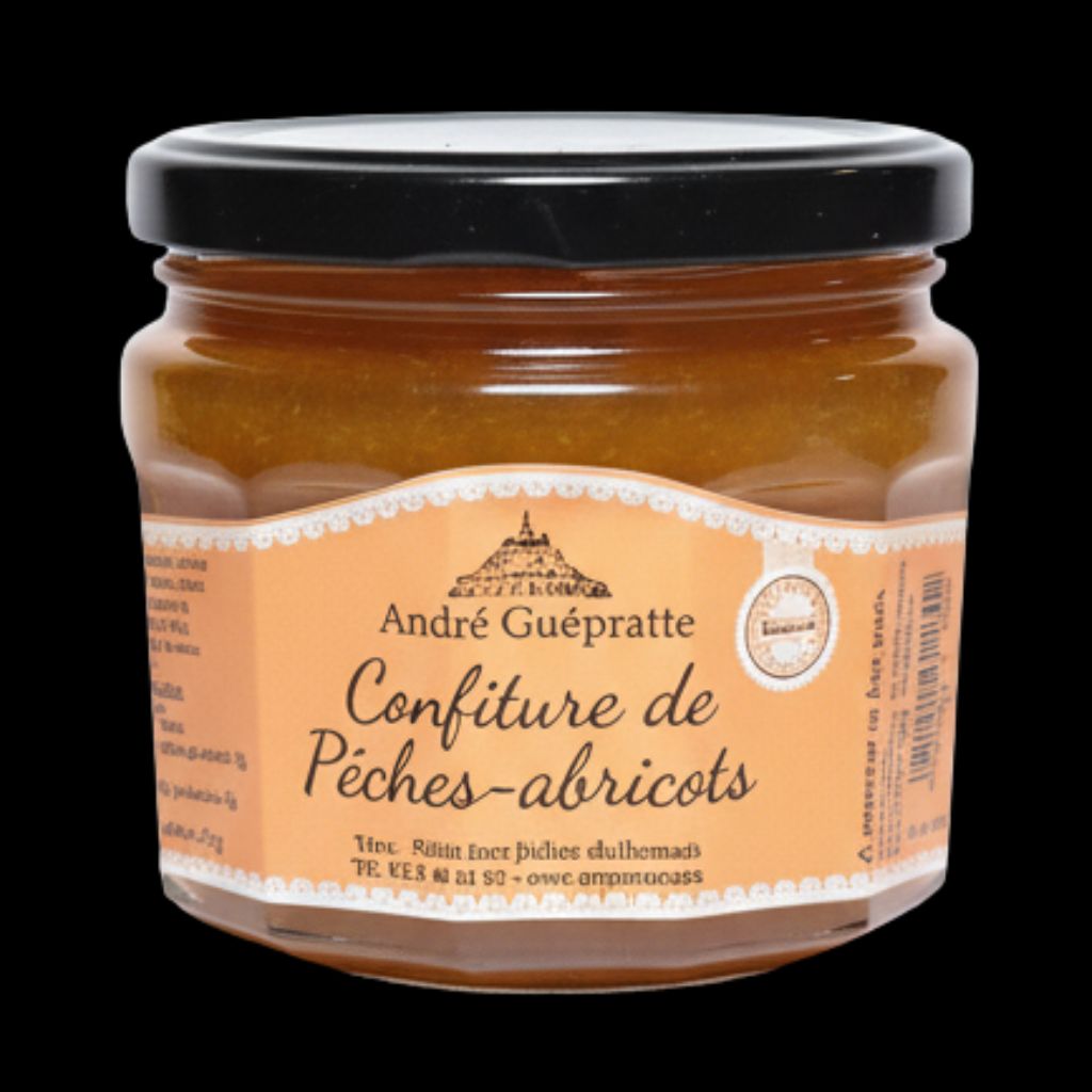 Confiture Pêches-Abricots Extra - Normandie, 370 g