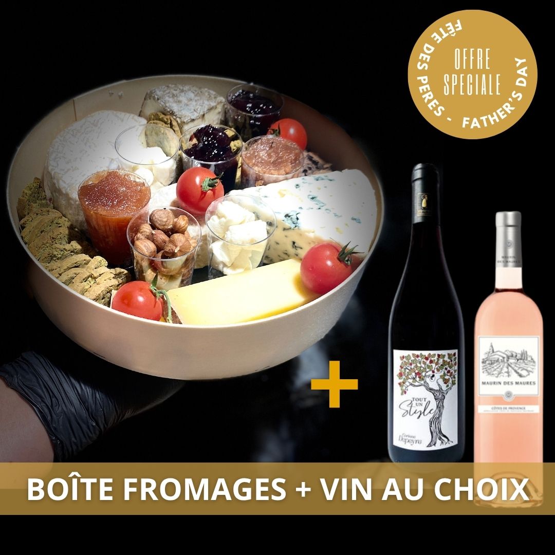 Boîte Fromage & Vin Fête des Pères