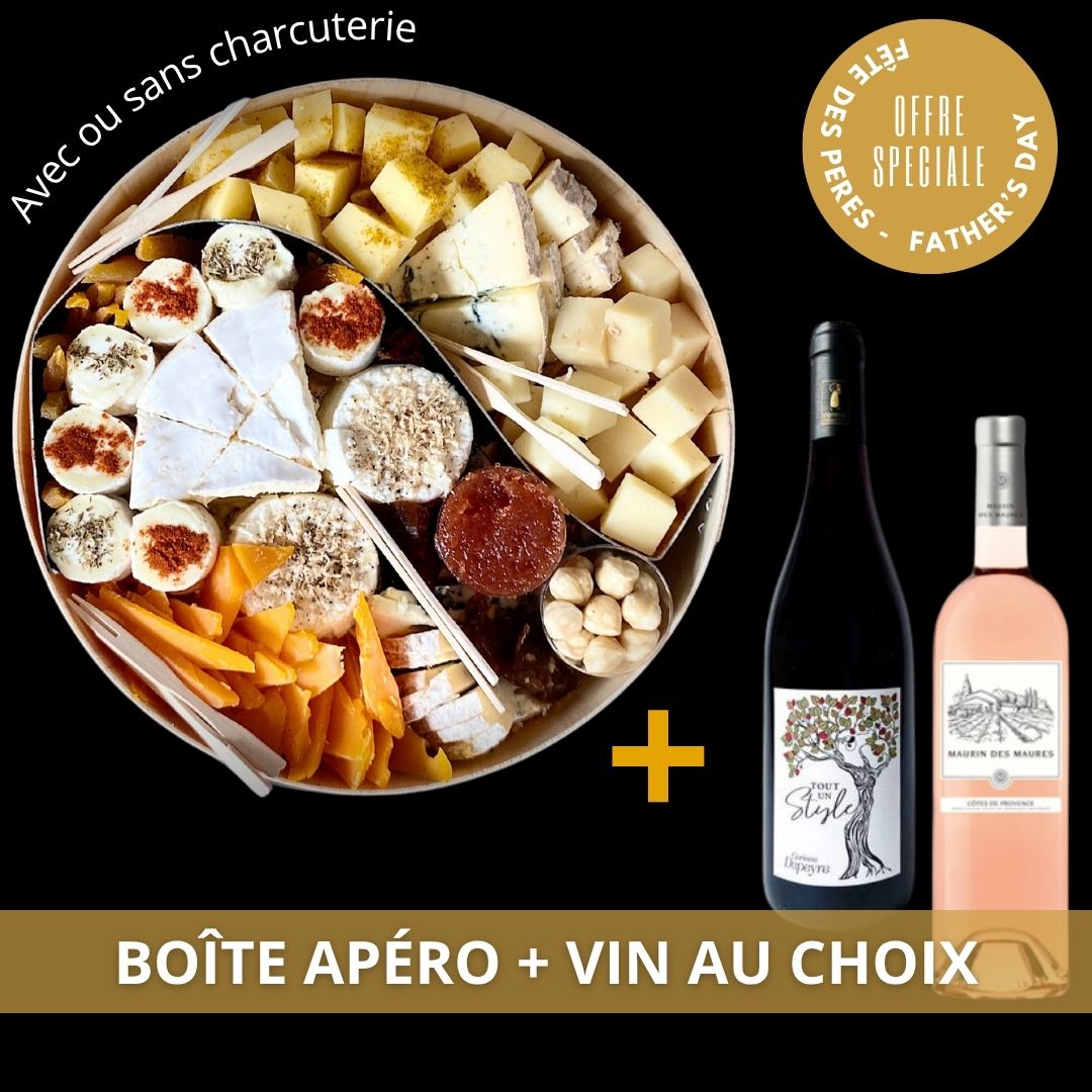 Boîte Fromage & Vin Fête des Pères