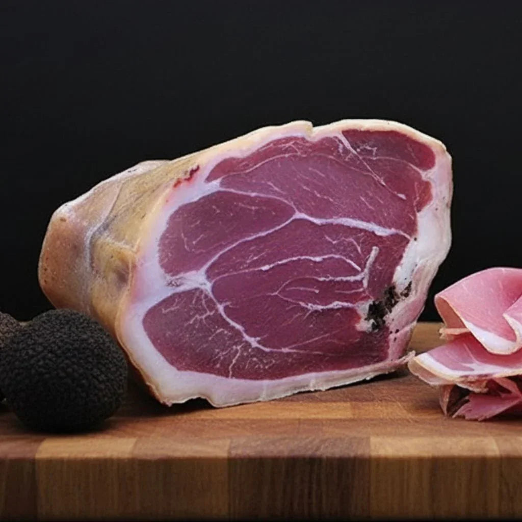 Jambon Sec à la Truffe – Tranches Fines, Affinage 16 Mois, Origine Parme