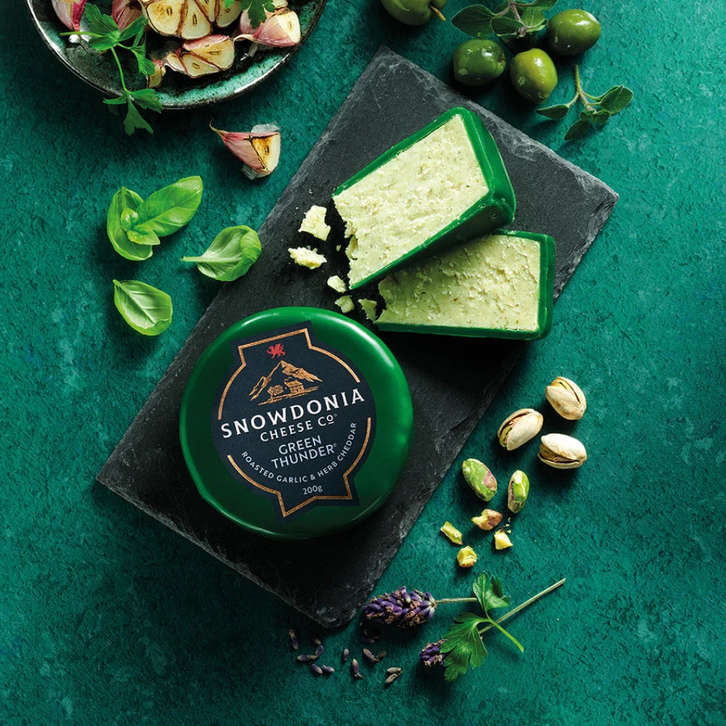 Cheddar Green Thunder Ail et Herbes 200gr - Fromagerie du Château