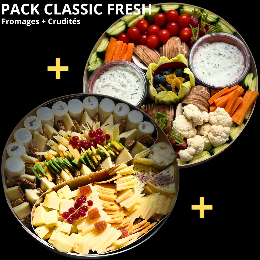 Pack Apéro Classic Fresh Fromages et Crudités pour 2 à 12 pers