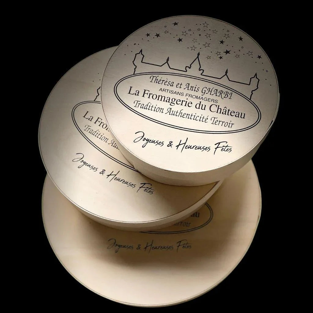 Boîte ronde en bois alimentaire pour présentation
