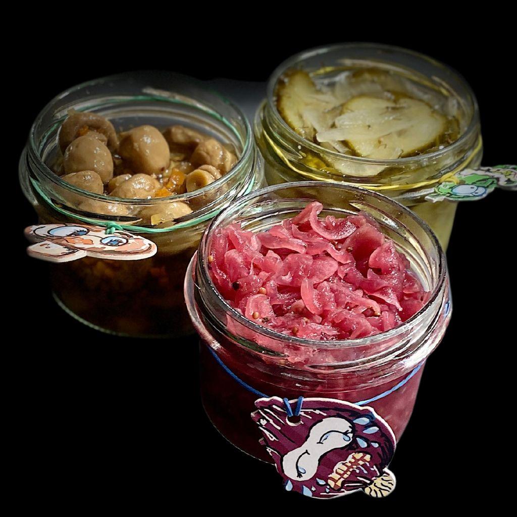 Pickles oignons rouges, cornichons ou champignons - Fromagerie du Château
